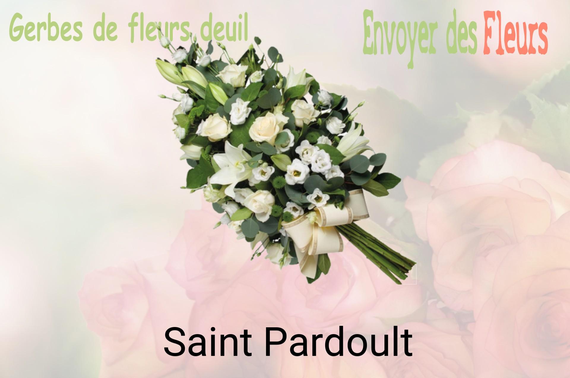 Gerbe de fleurs de deuil livrée à Saint-Pardoult